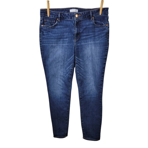 Loft Jeans Womens Size 32 / 14 The Curvy Sculpt Jegging High Rise Stretch Blue - Picture 1 of 5